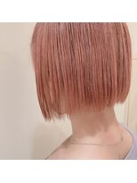 ネオヘアー 曳舟店(NEO Hair)&nbsp;ミニボブ×ペールピンク曳舟インナーカラーダブルカラー髪質改善