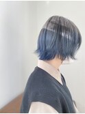 【Noci】切りっぱなしボブ/ブルーブラック