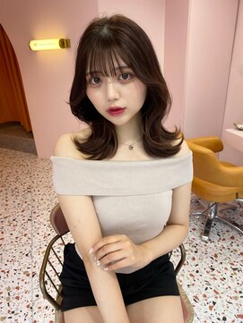 ボタン シブヤ(VOTAN SHIBUYA) 艶カラー/レイヤーカット/韓国ヘア/グレージュ