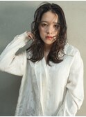 前髪パーマ/ブリーチ/グレーベージュ/髪質改善/TOKIO/20代/30代