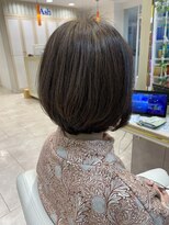 アッシュ 仙川店(Ash)&nbsp;40代50代60代前下がりグラデーションボブ　骨格補正　軟毛　細毛