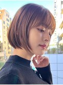 30代40代大人女性/前髪ありショートボブ/ショートヘア/髪質改善