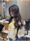 コテ巻き風パーマ　レディースパーマ