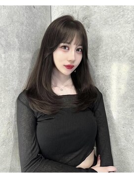 ジーナ 梅田茶屋町(Zina) 髪質改善*ワンホン艶髪ミディミルクブラウン*【Zina梅田茶屋町】