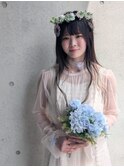 お花ヘアセット