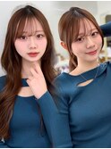韓国風レイヤーナチュラルシースルーバング10代20代30代