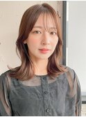 ミニウルフ デジタルパーマ サイドバング 小顔 レイヤー