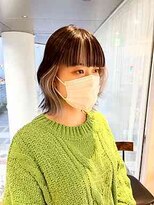 エヌプラスリタ 近鉄八尾(N+lita)&nbsp;くびれヘアアプリコットオレンジハイライトカラーサーフカラー