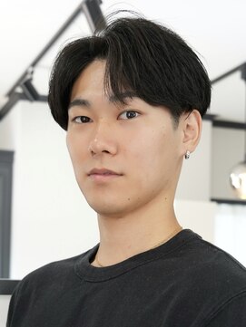 ログ(LOG) ニュアンスパーマ センターパート メンズパーマ