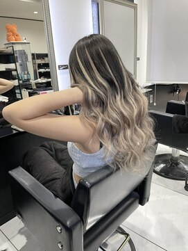 ヘアーデザイン ジェルム(Hair Design germe) バレイヤージュ風 プルエクステ #しのだスペシャル