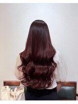ル ジャルダン 戸塚店(le jardin) 艶感際立つ韓国風ワインレッドロングカラー
