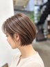 【門永限定　白髪染めでも明るく】カット＋艶カラー