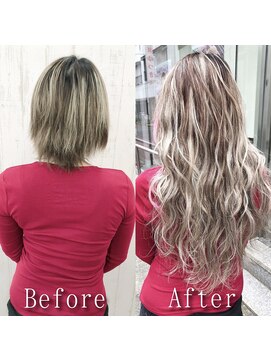 エクステ専門店あるじゃんすー 小倉店 ホワイトベージュ#シールエクステ#こなれハイトーン#小倉