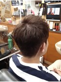 サイドパートショートスタイル（韓国マッシュ、サイドパート）