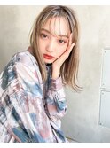 Aimee町田　シースルーバング×ミルクティーアッシュ