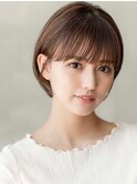 20代30代大人可愛い前髪/丸顔マチルダボブ/フェイスレイヤー