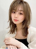 大人可愛いウルフヘア/透明感くびれヘア/新宿20代30代40代