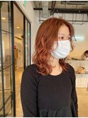 10代20代30代オレンジベージュダブルカラーケアブリーチ