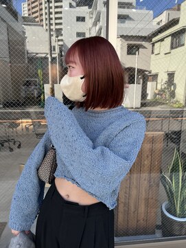 アドア 横浜(ADORE) 【ADORE横浜】ピンクベージュ×ボブ