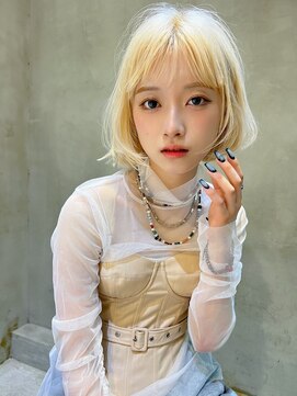 マノン バイ エイチ(MANON by H) 【MANON】ベイビーバングx抜きっぱなしブロンド