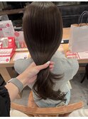 ブリーチなし透明感グレージュ