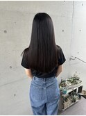 美シルエット黒髪髪質改善トリートメントストレートロングヘア