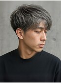ホワイトメッシュハイライトブリーチ白髪ぼかし