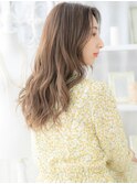 ■グレーベージュ波巻きフレンチカジュアル308-2越谷20代30代