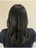 暗髪 オリーブグレージュ