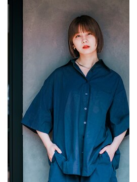 ボブ　髪質改善／白髪改善／白髪ぼかし／脱白髪染め