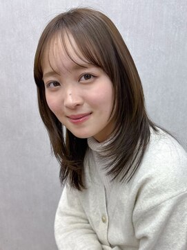 ガーデン 銀座(GARDEN) レイヤー ミディアムレイヤー 顔周りレイヤー 艶カラー 透明感