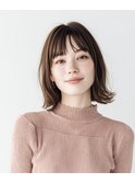 外はねボブ×暖色ブラウン