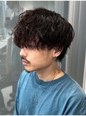 波巻きパーマ