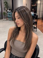 リーチェ(ReCHE by CAPA(旧:CAPA茅ヶ崎店)) ハイライトレイヤーカットダークパープル夏ミルクブラウン8