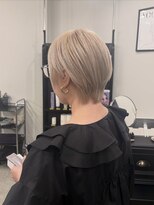 セジールへアメゾン(SAISIR HAIRMAISON)&nbsp;ミルクティーブロンド/ダークブルー/デジタルパーマ/岡山