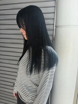 ロックス バイ マグ 松本(rocks BY MAG)&nbsp;ブリーチカラー大人かわいいブルーブラック韓国ヘア