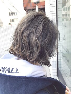 ウノプリール 茶屋町店(unopulir) 【unopulir永尾】グレージュ☆切りっぱなしミニボブ