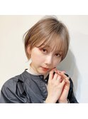 【Chill】小顔になる大人かわいいピンクベージュクールショート