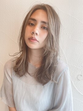 マセナ(Masena) フェイスフレーミング×ミディ×ライトモカベージュ　3