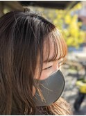 ブリーチなしカラー学生・社会人モテ可愛い前髪シースルーカット