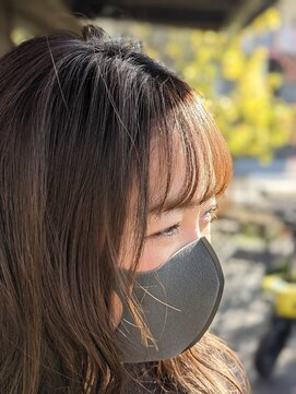 ナンバーエイト(number eight) ブリーチなしカラー学生・社会人モテ可愛い前髪シースルーカット