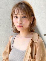 トゥーナ 表参道(tona) 小顔カット・外ハネボブ・くびれヘア・ペールベージュ