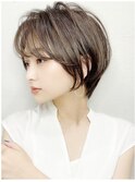 くびれショート/フェザーバング/秋冬ベージュ