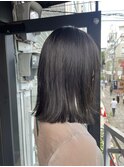 ダークグレージュ×ボブ