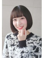 ヘアーデザイン ミヤビ 広尾(HAIR DESIGN MIYABI) クールでキュート　ストレート　艶ミニボブ