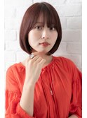 【face akabane NEO 赤羽店】レッドブラウンボブ