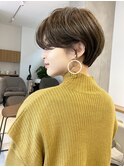 大人可愛い20代30代40代50代小顔ショートボブ丸みショートくびれ