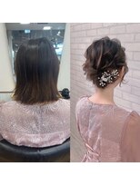 ヘアースタジオ シーオーイー(hair studio C-O-E) ボブでもできるアップスタイル