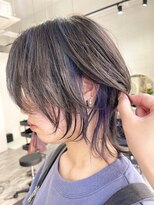 アムヘアー(A.M. hair)&nbsp;ウルフレイヤーバイオレットインナーカラー
