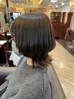 キャラ 池袋本店(CHARA) ウルフカットとAVEDAカラーでオリーブに！【ウルフカット/大村】